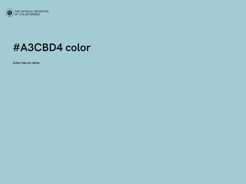 #A3CBD4 color image