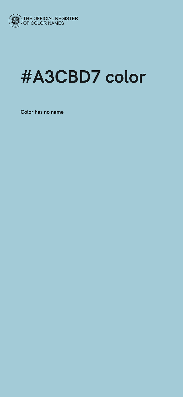 #A3CBD7 color image