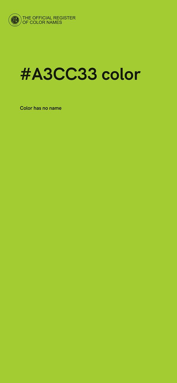 #A3CC33 color image