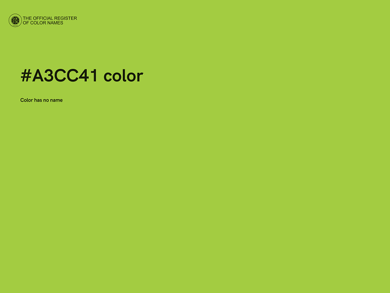 #A3CC41 color image