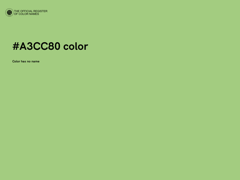 #A3CC80 color image