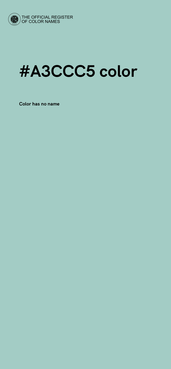 #A3CCC5 color image