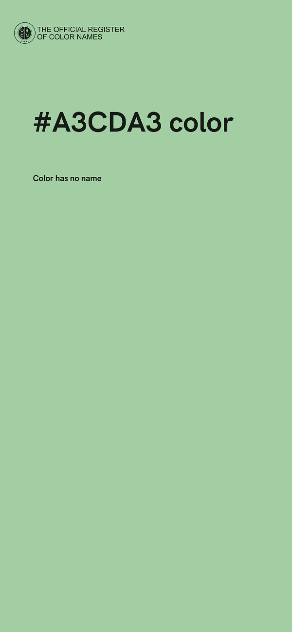 #A3CDA3 color image