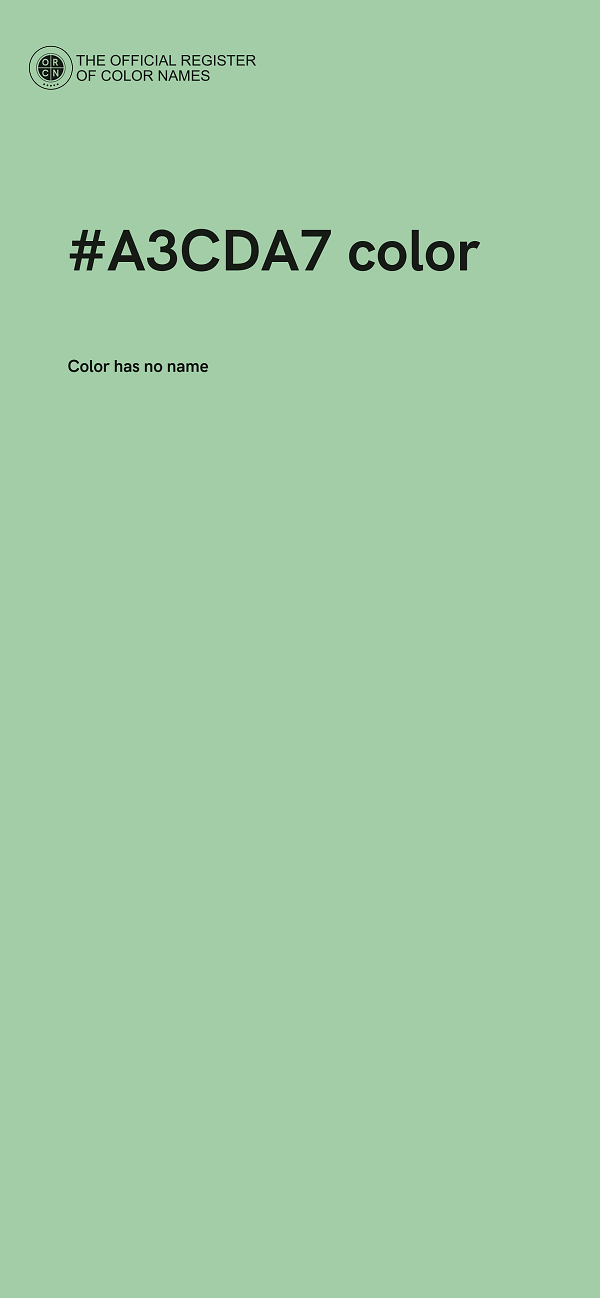 #A3CDA7 color image
