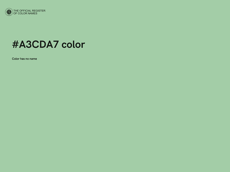 #A3CDA7 color image
