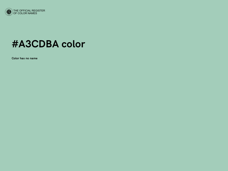 #A3CDBA color image