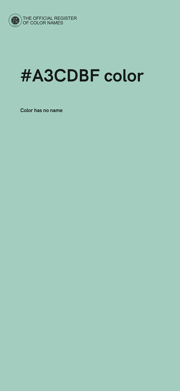 #A3CDBF color image