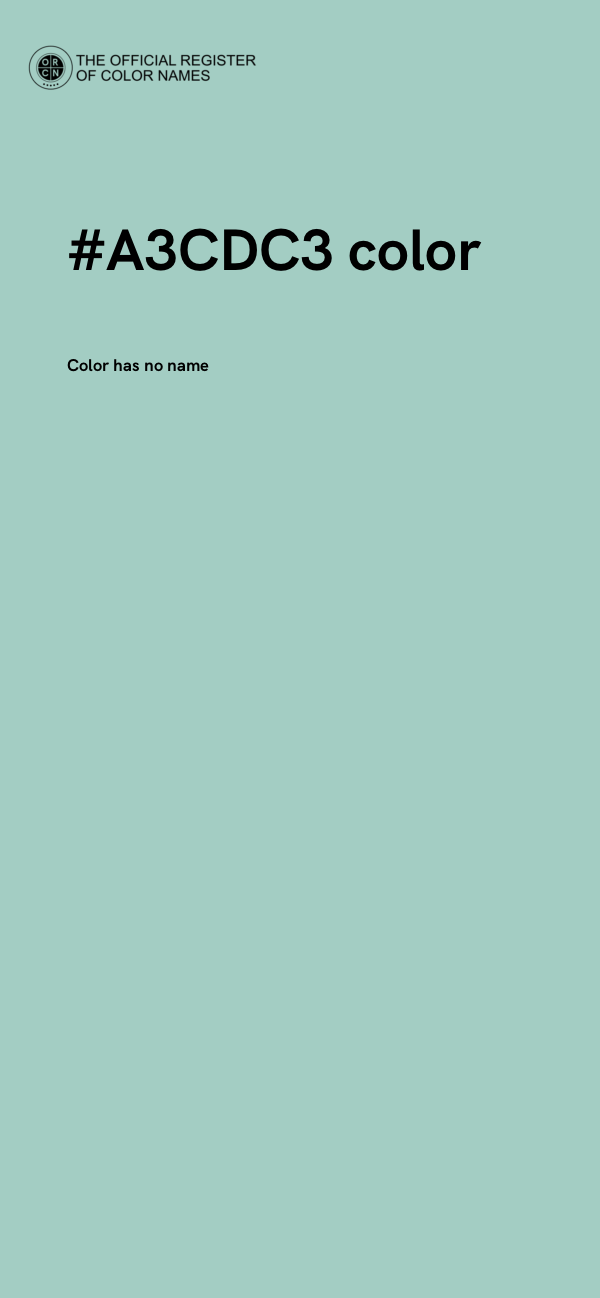 #A3CDC3 color image