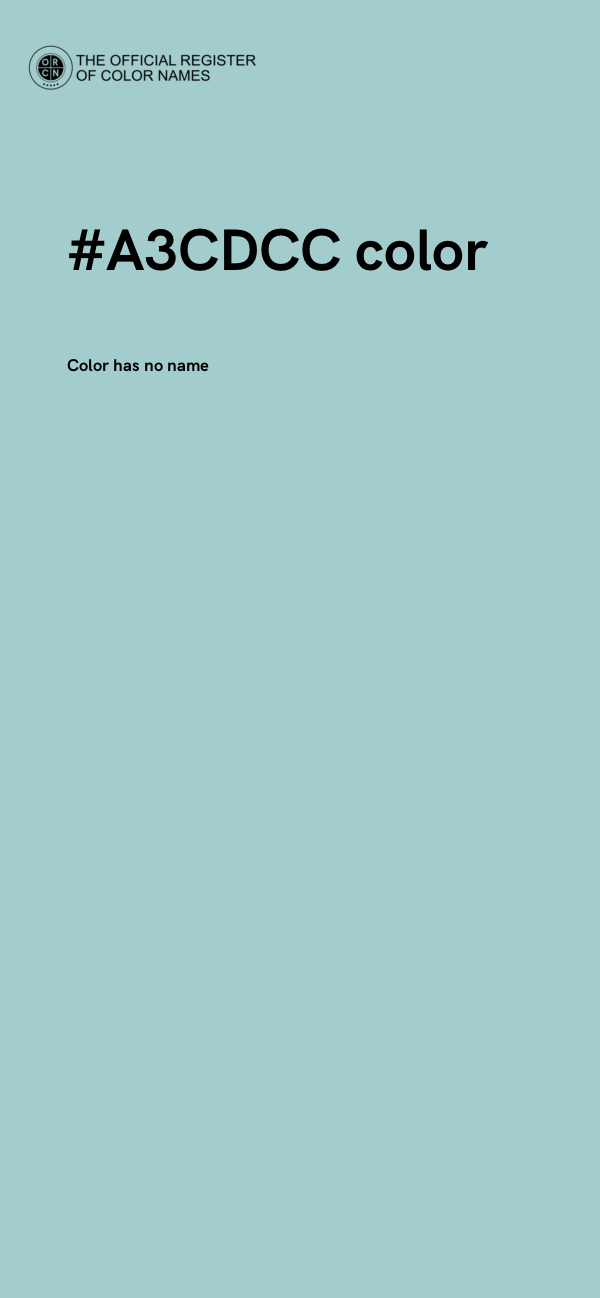 #A3CDCC color image