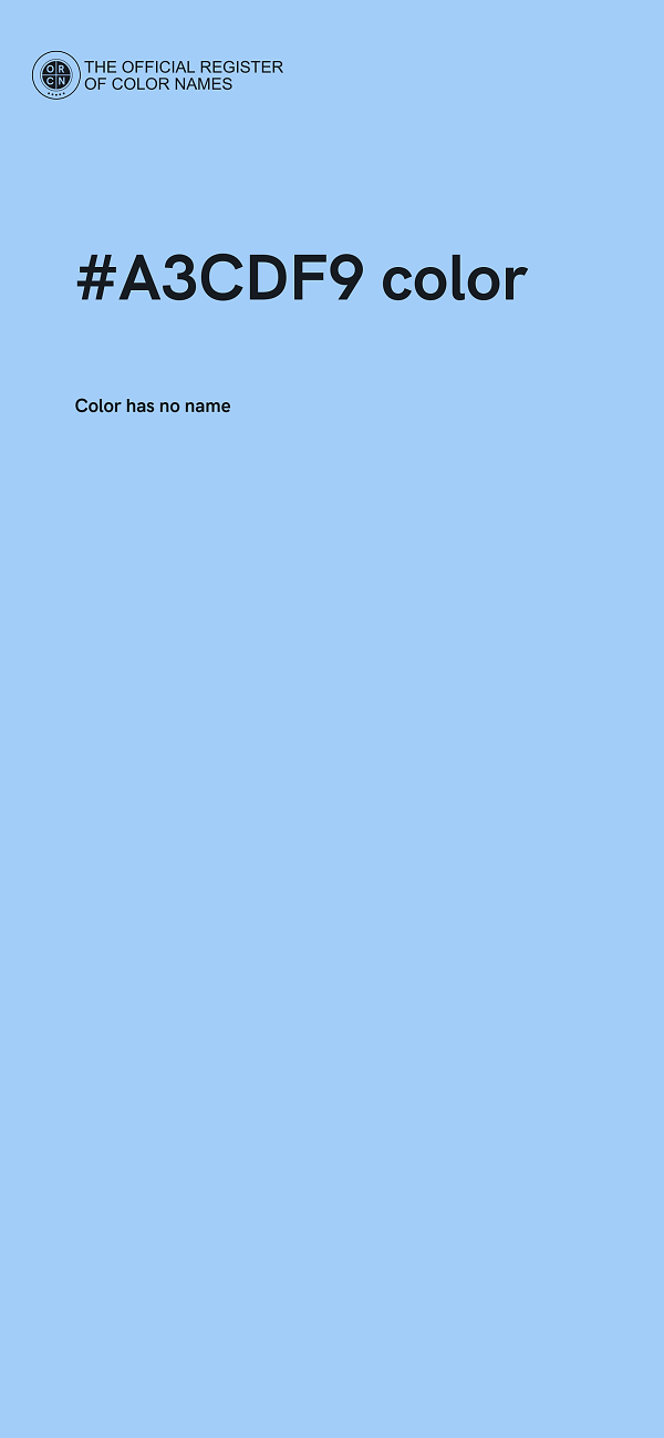 #A3CDF9 color image