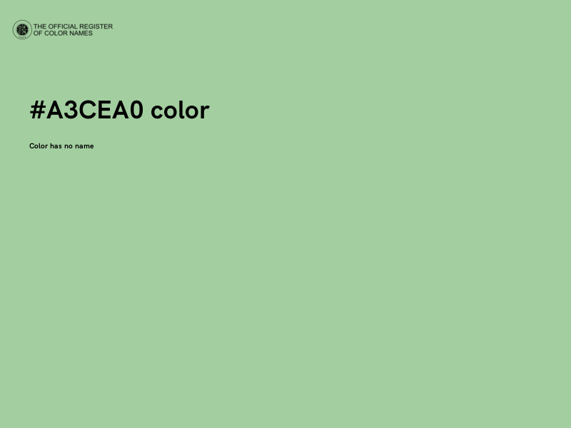 #A3CEA0 color image