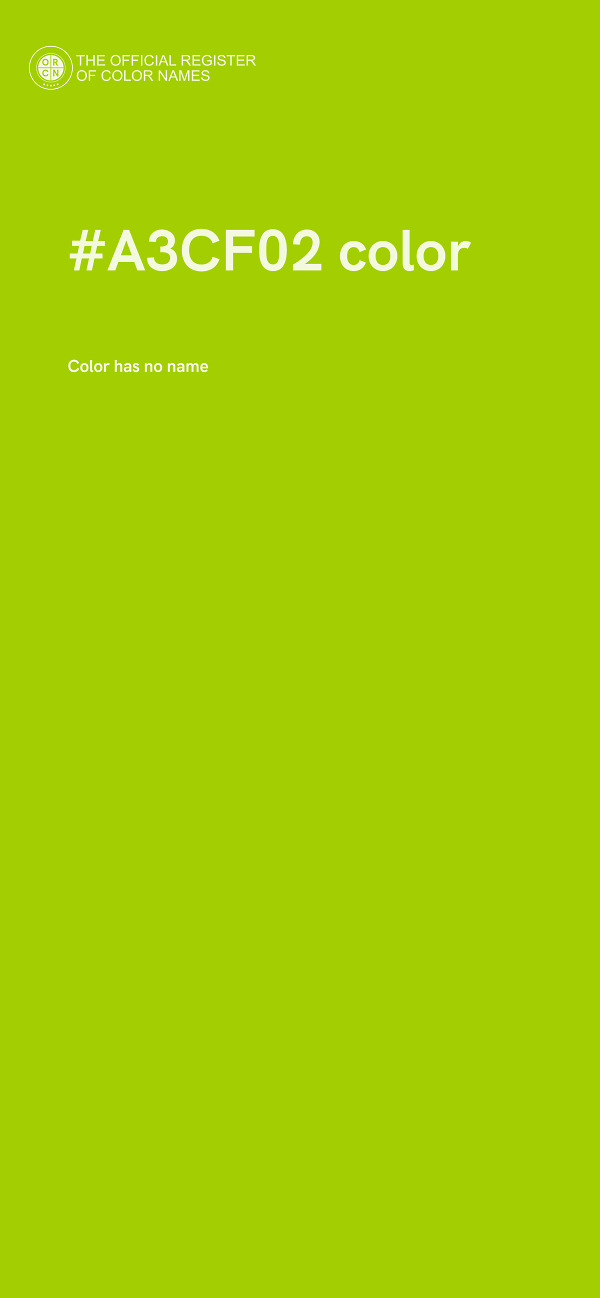 #A3CF02 color image