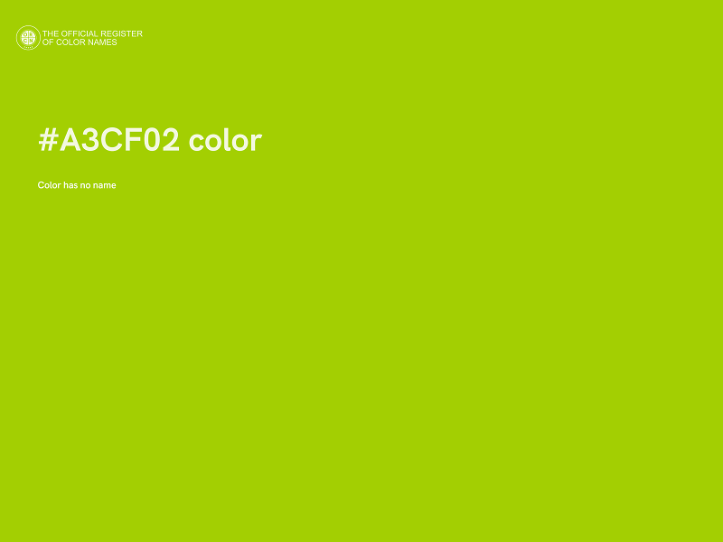 #A3CF02 color image