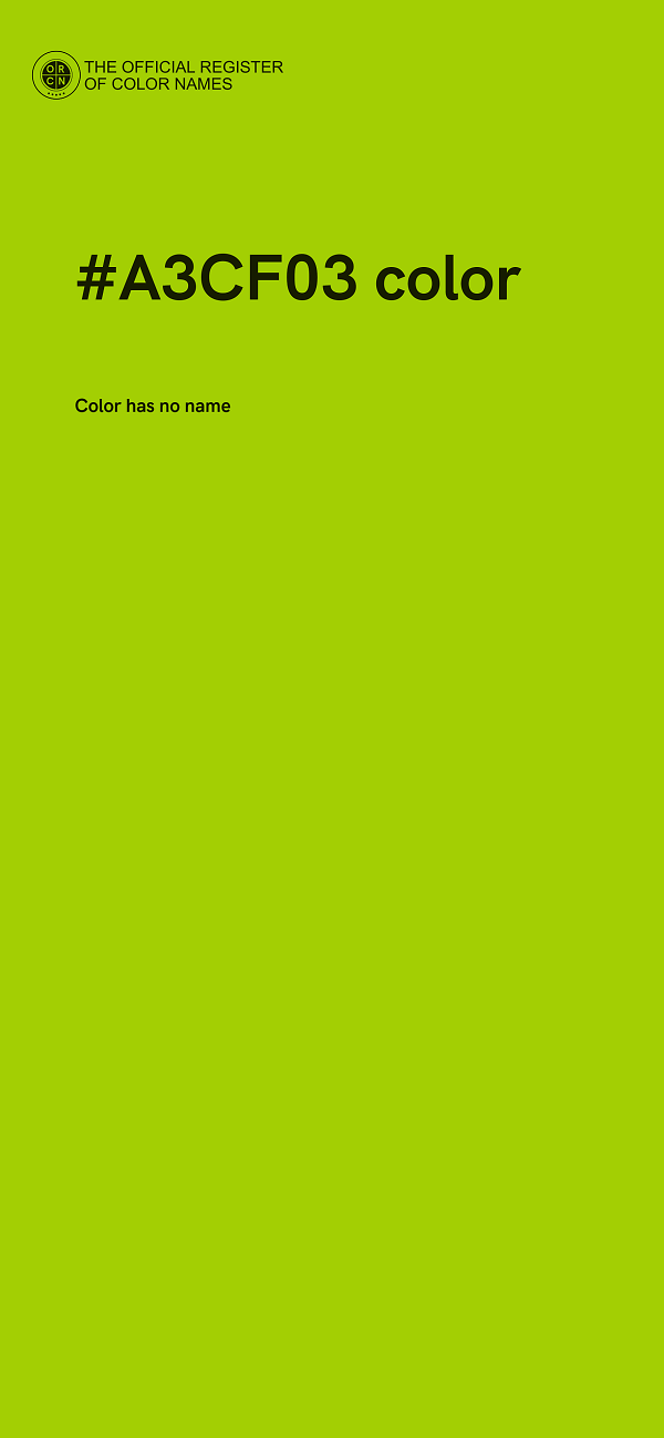 #A3CF03 color image