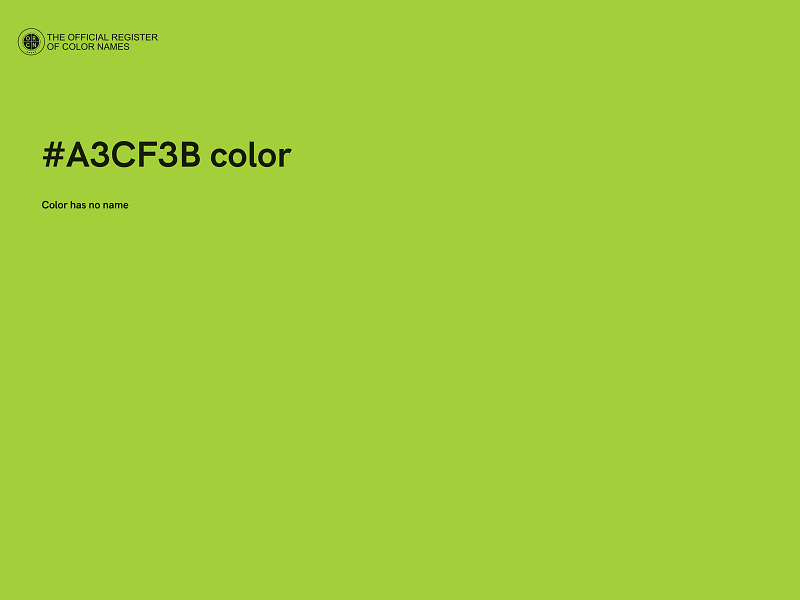 #A3CF3B color image