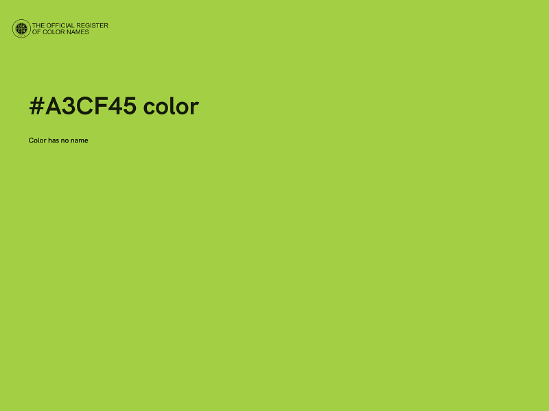 #A3CF45 color image