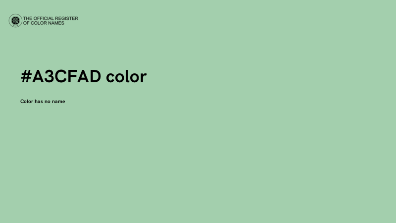 #A3CFAD color image