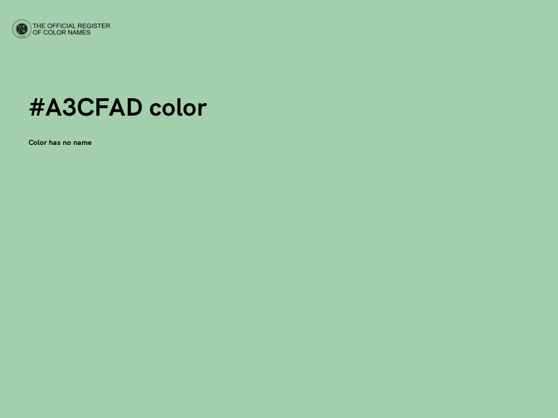 #A3CFAD color image