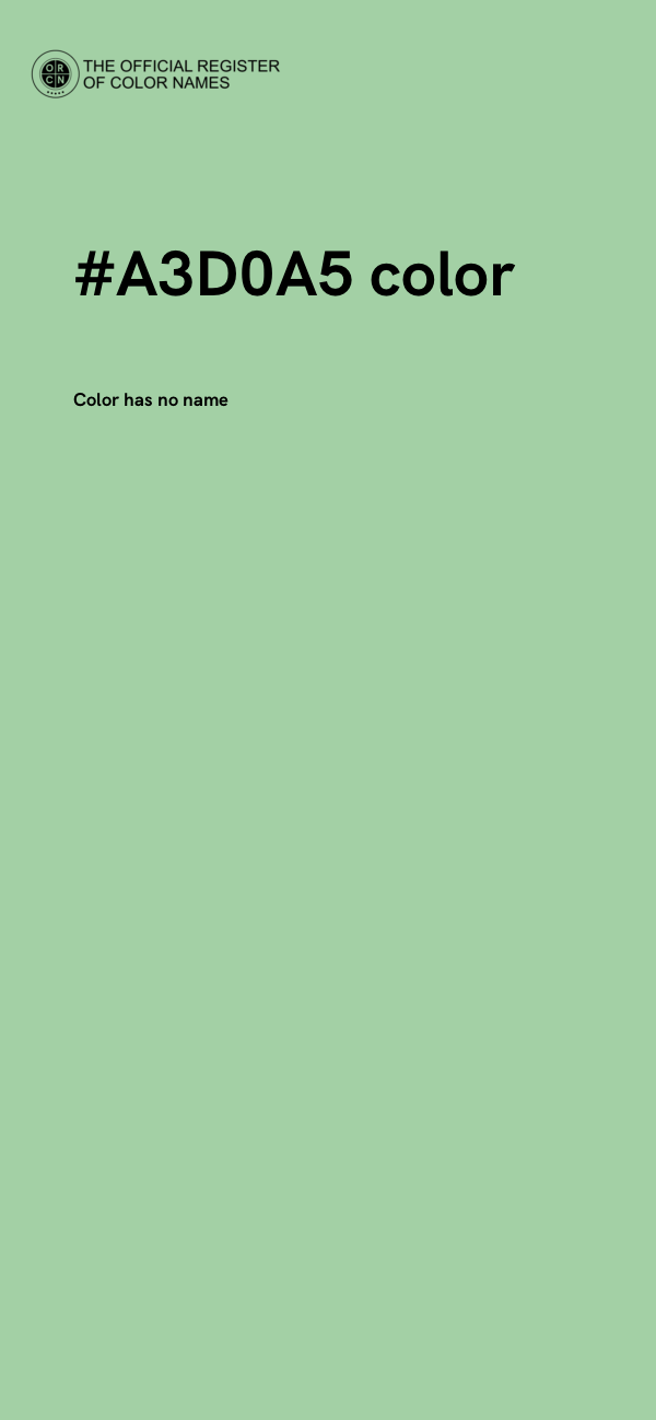 #A3D0A5 color image