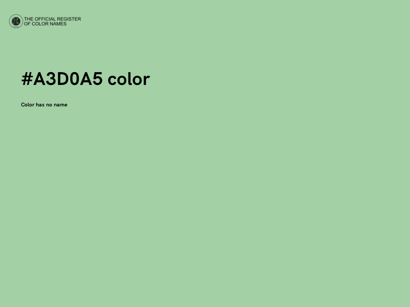 #A3D0A5 color image