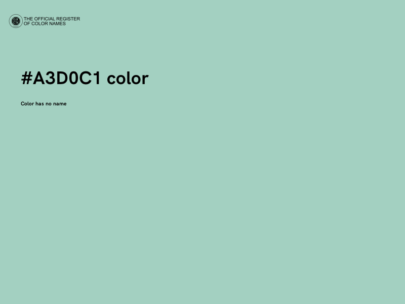 #A3D0C1 color image