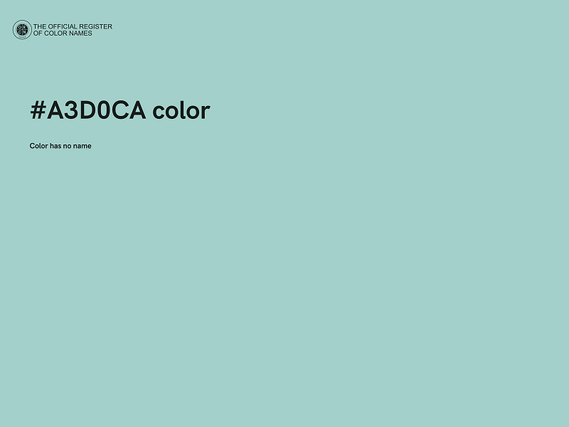 #A3D0CA color image