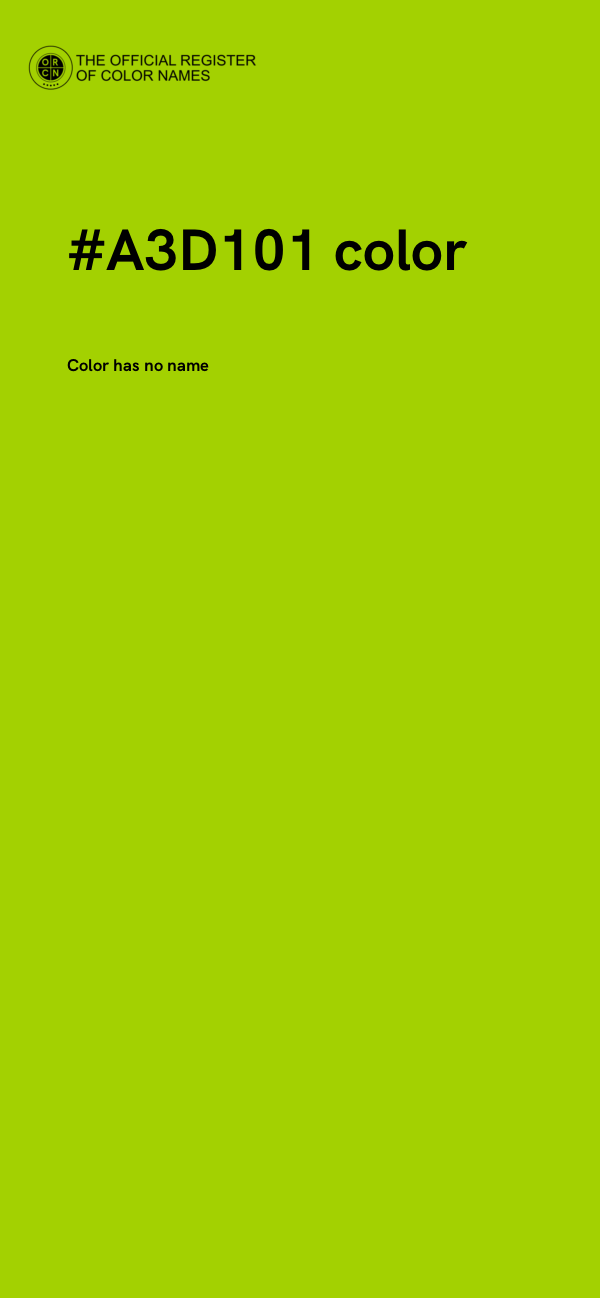 #A3D101 color image