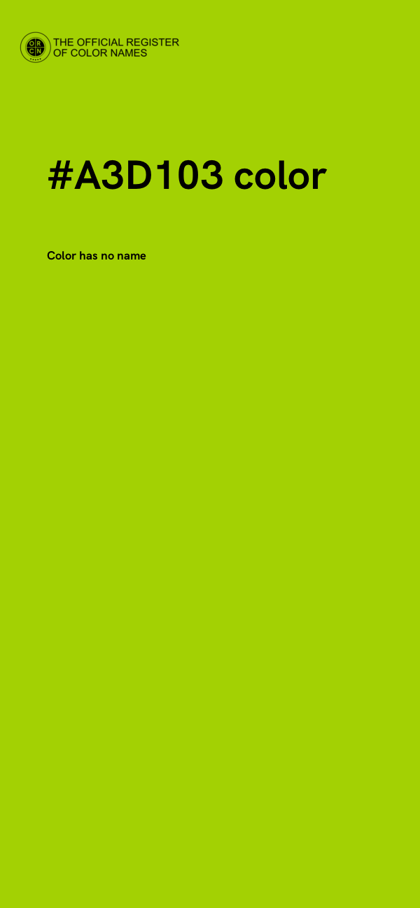 #A3D103 color image