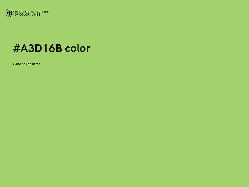 #A3D16B color image