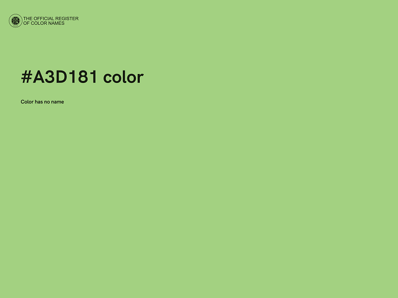 #A3D181 color image