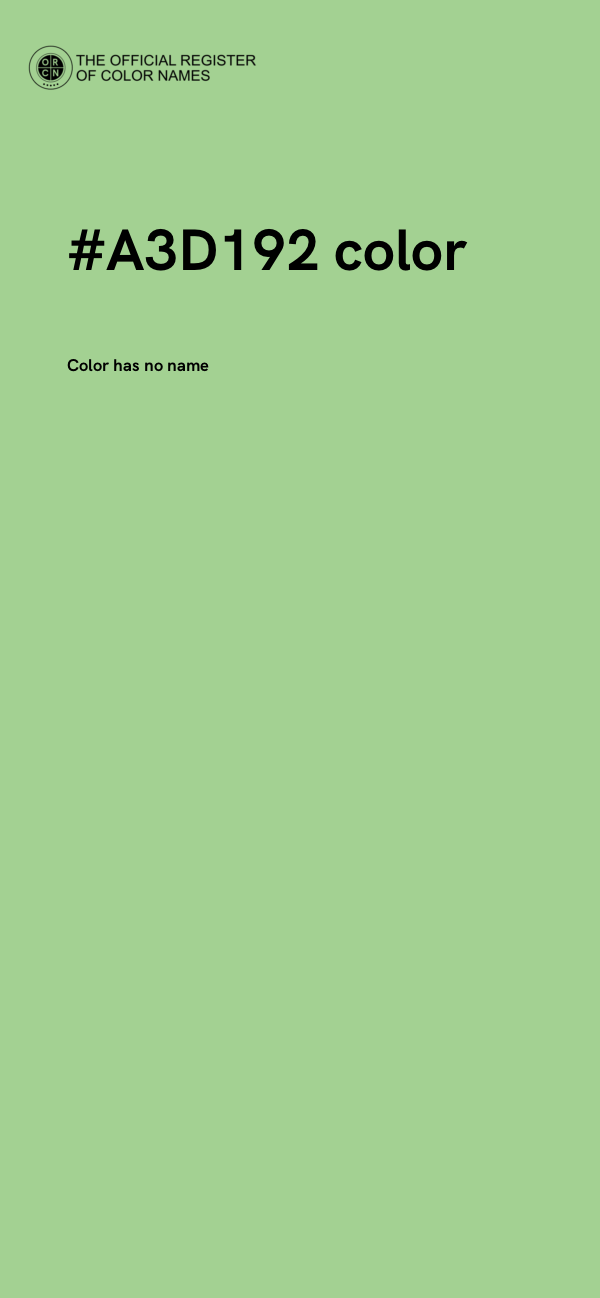 #A3D192 color image