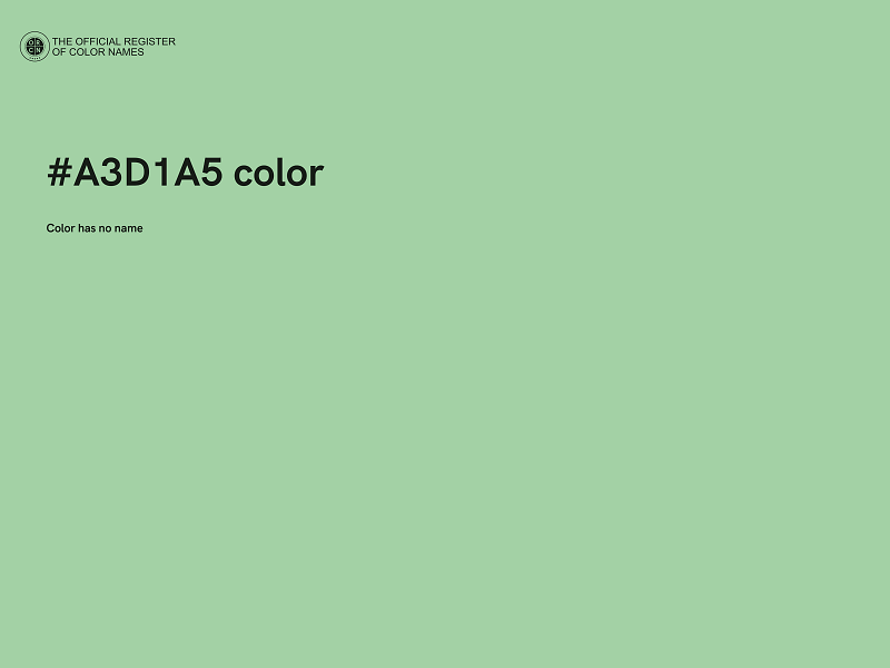 #A3D1A5 color image