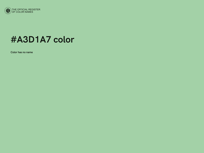 #A3D1A7 color image