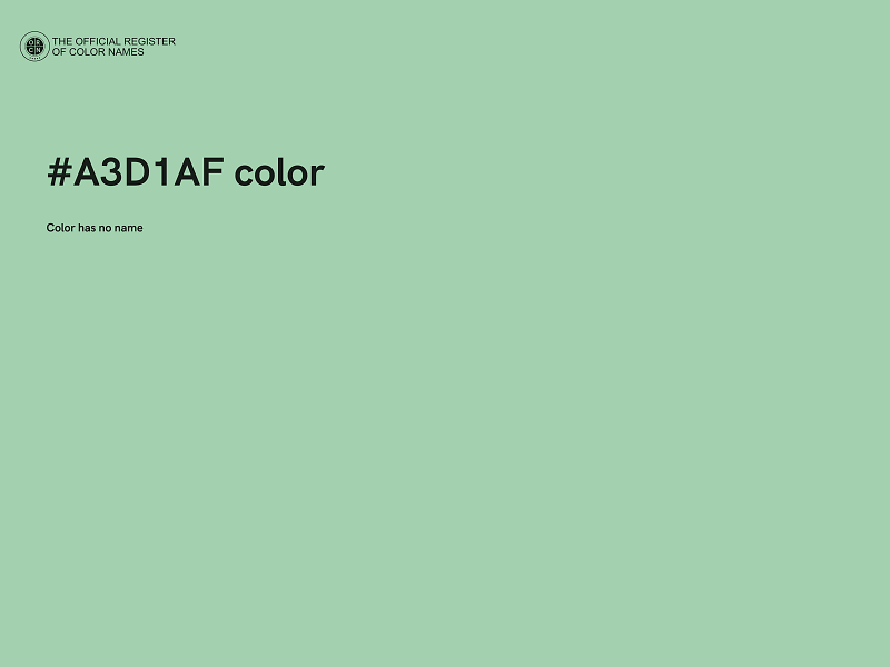 #A3D1AF color image