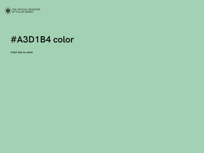 #A3D1B4 color image