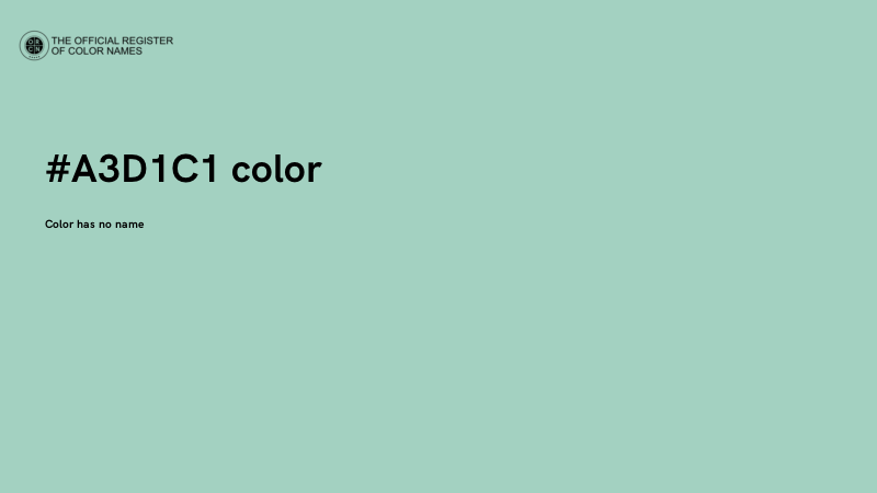 #A3D1C1 color image