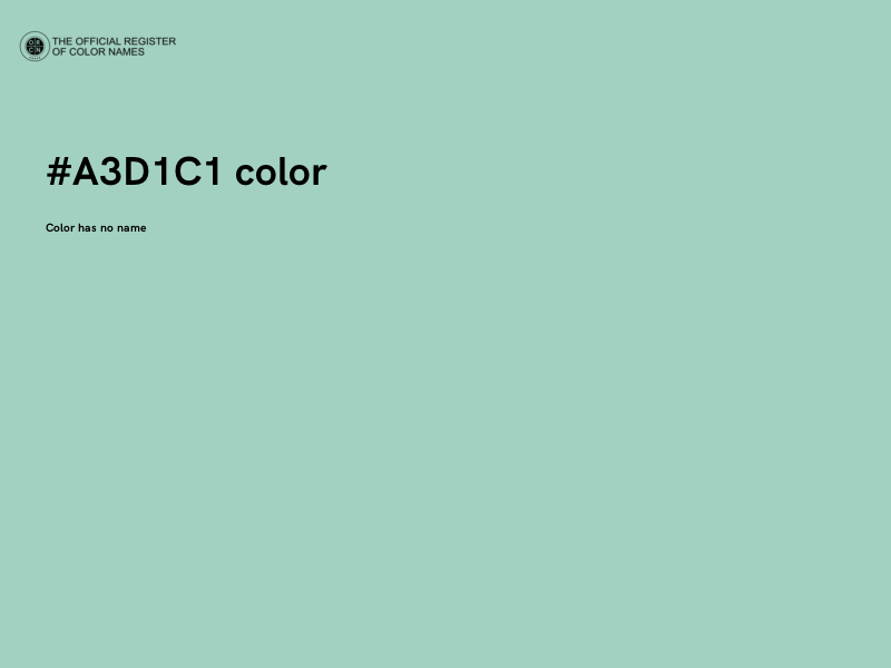 #A3D1C1 color image