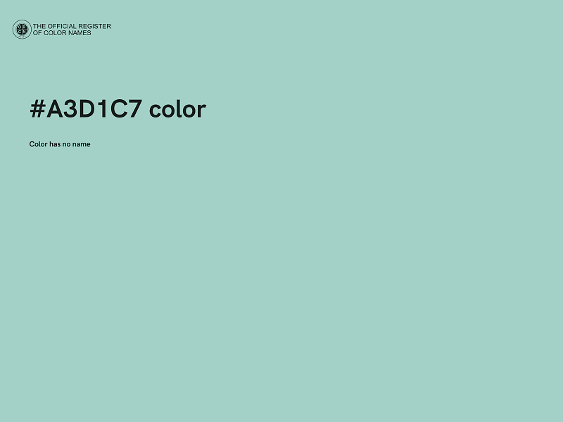 #A3D1C7 color image