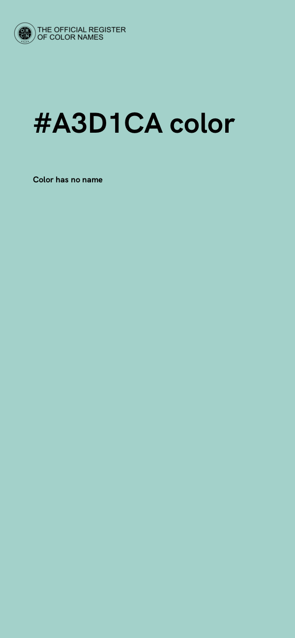 #A3D1CA color image