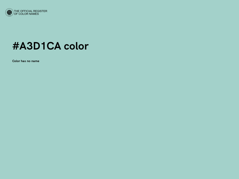 #A3D1CA color image
