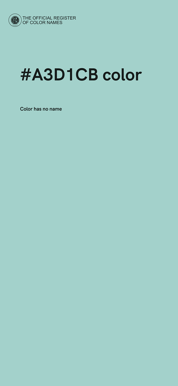 #A3D1CB color image
