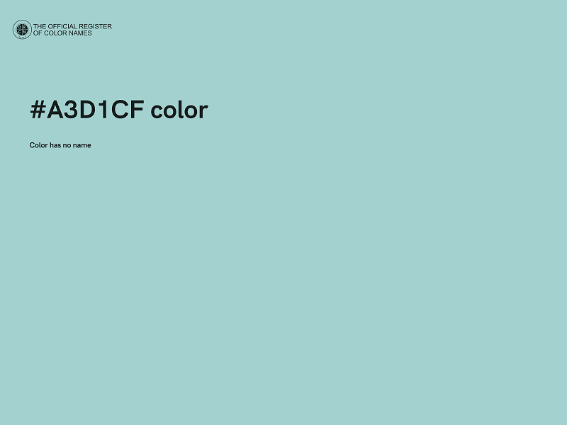 #A3D1CF color image