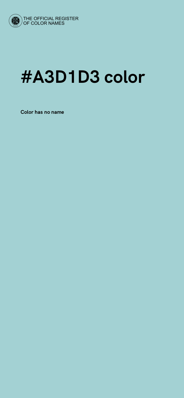 #A3D1D3 color image