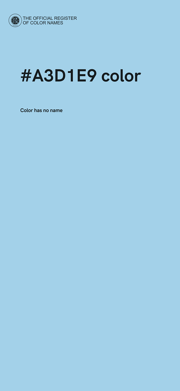 #A3D1E9 color image