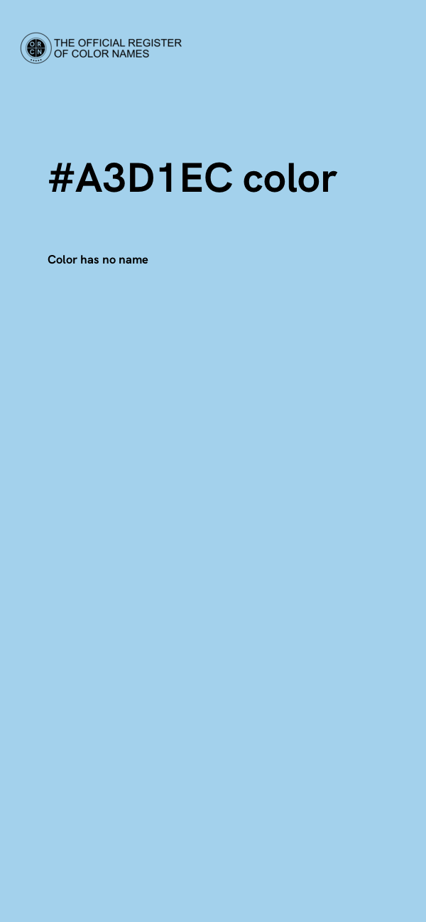 #A3D1EC color image