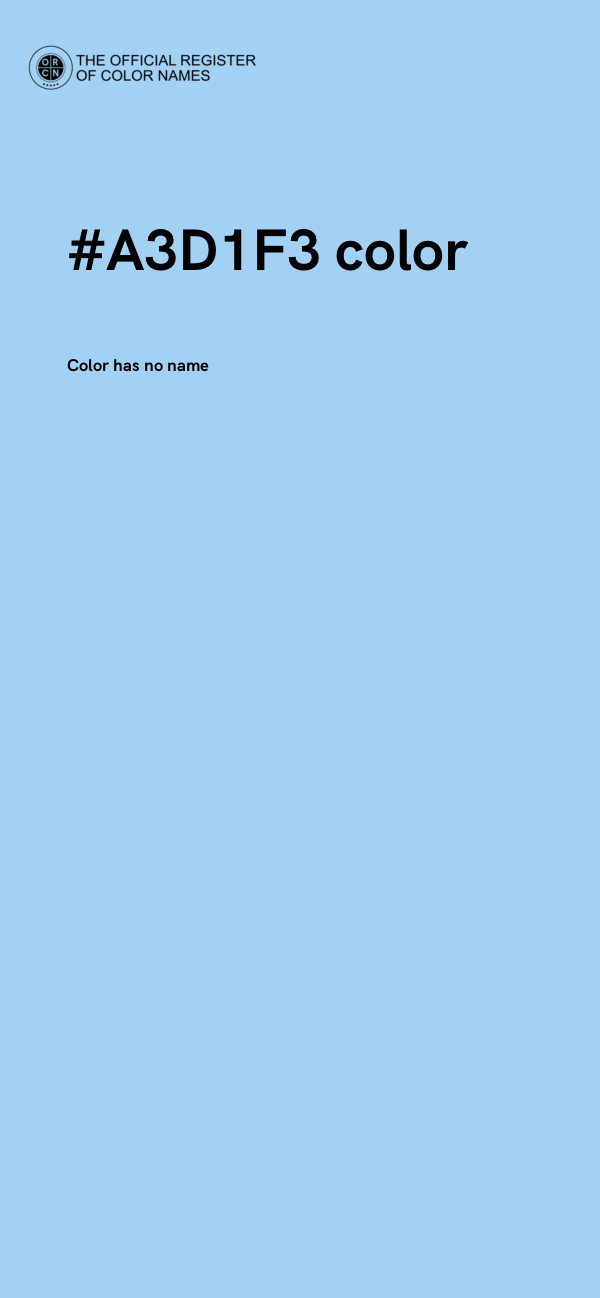 #A3D1F3 color image