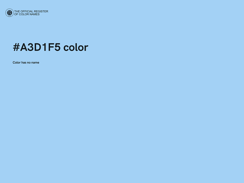 #A3D1F5 color image