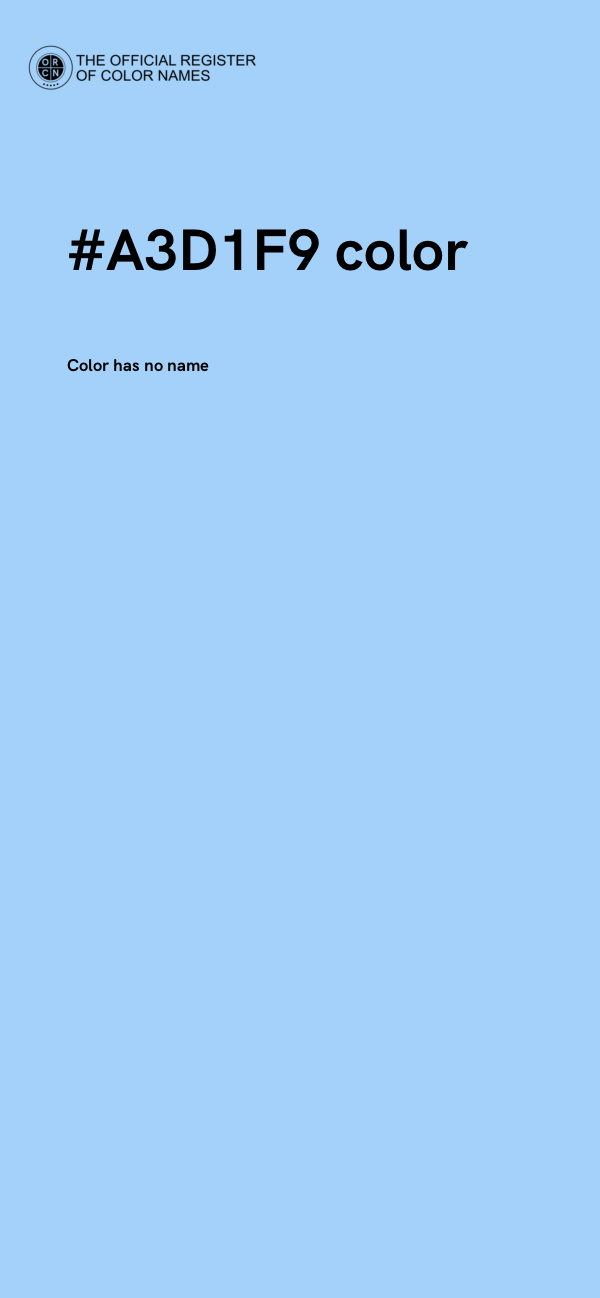 #A3D1F9 color image