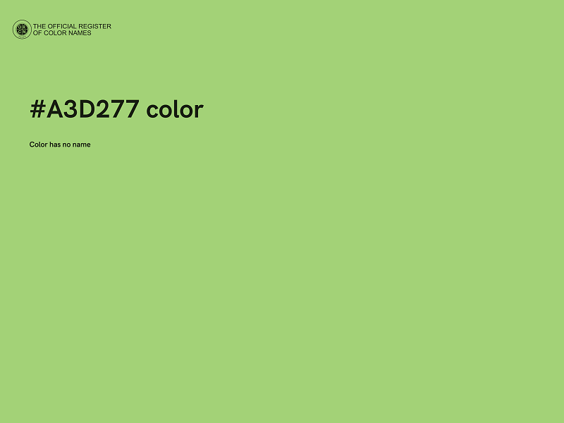 #A3D277 color image