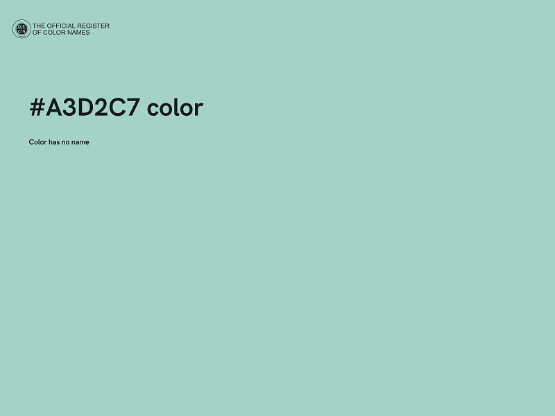 #A3D2C7 color image